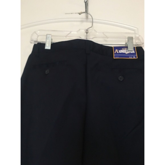 A+ School Uniform Pants Boys Size 16 Navy Blue - Picture 9 of 12